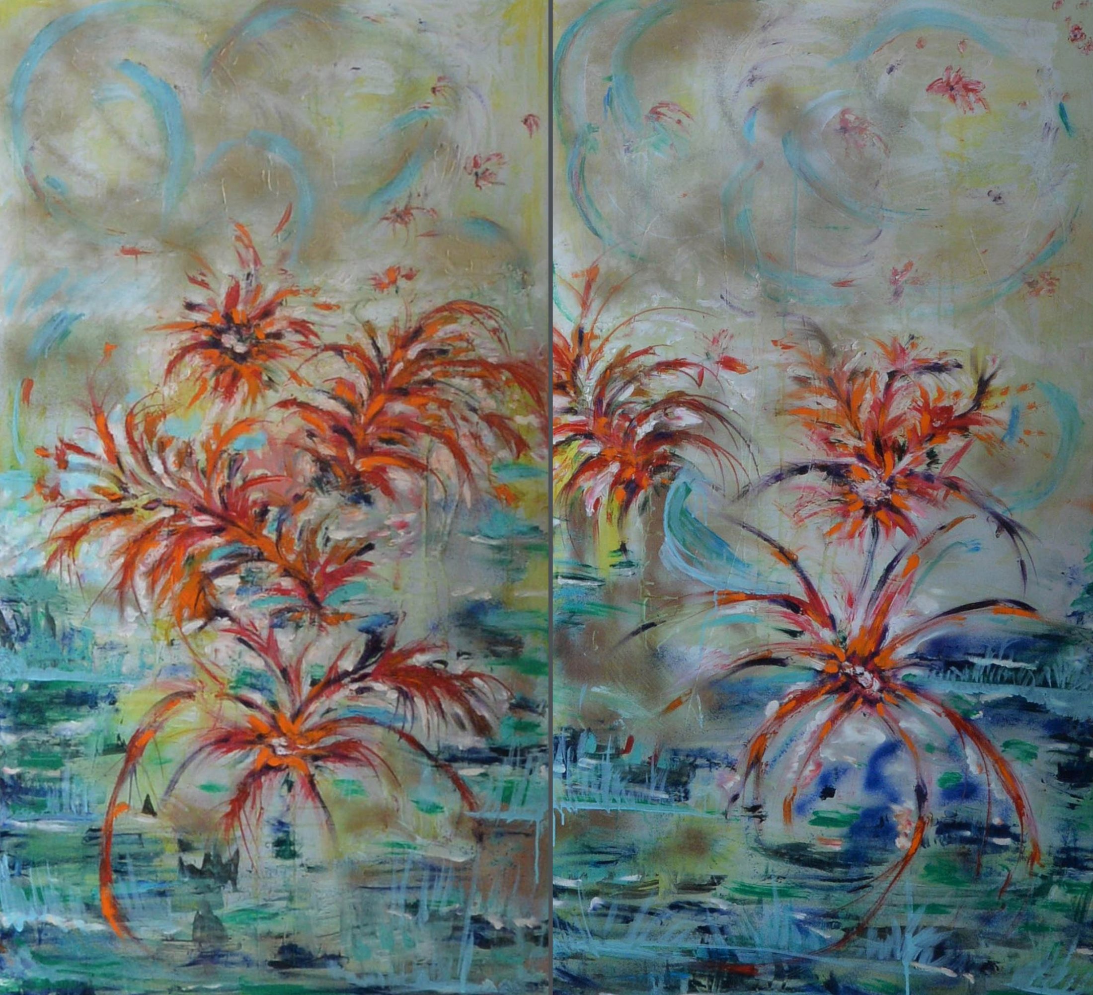 My Mother's Flowers (Diptych)